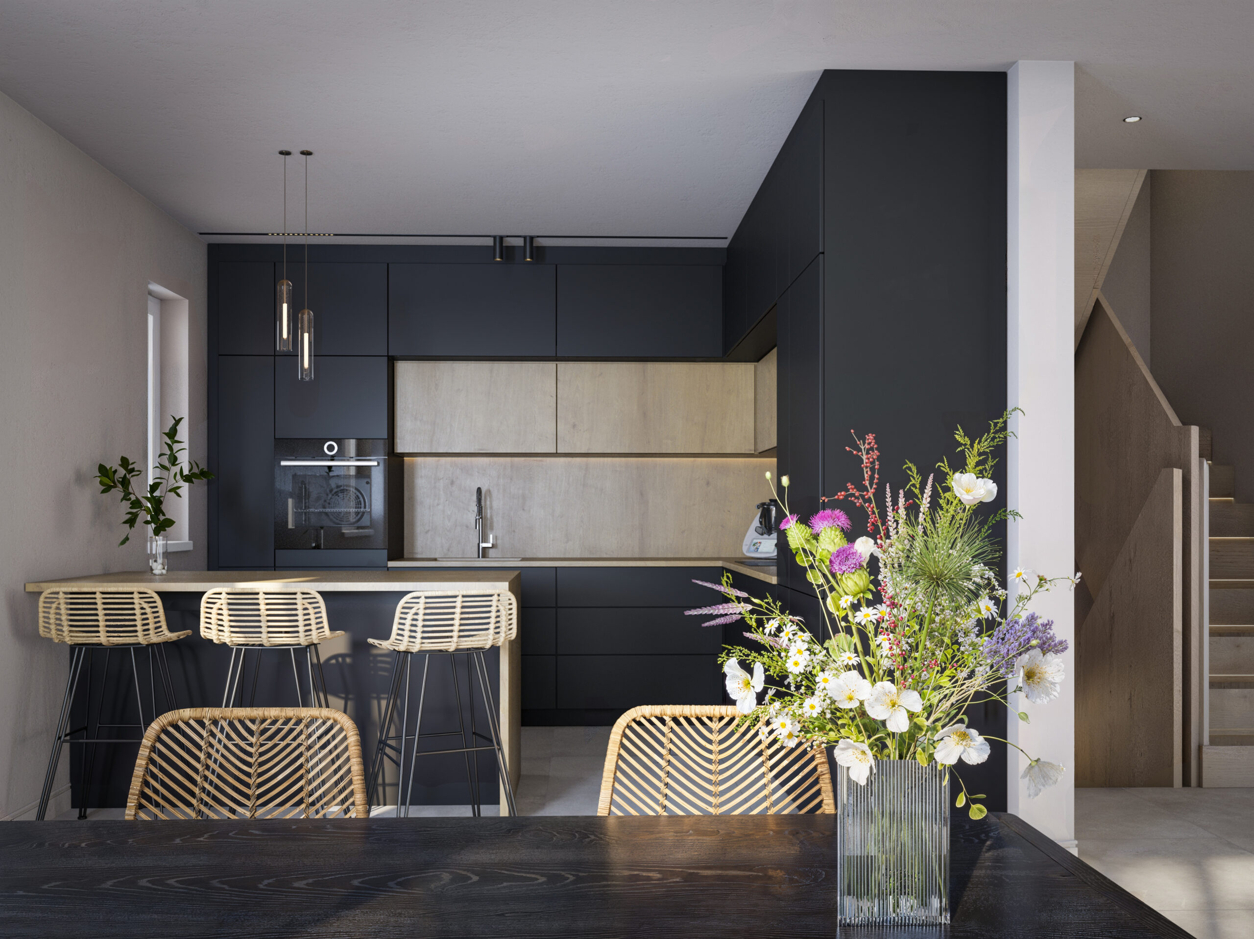 Image 3D réaliste - intérieur d’une cuisine - visualisation architecturale par Archi’Biens