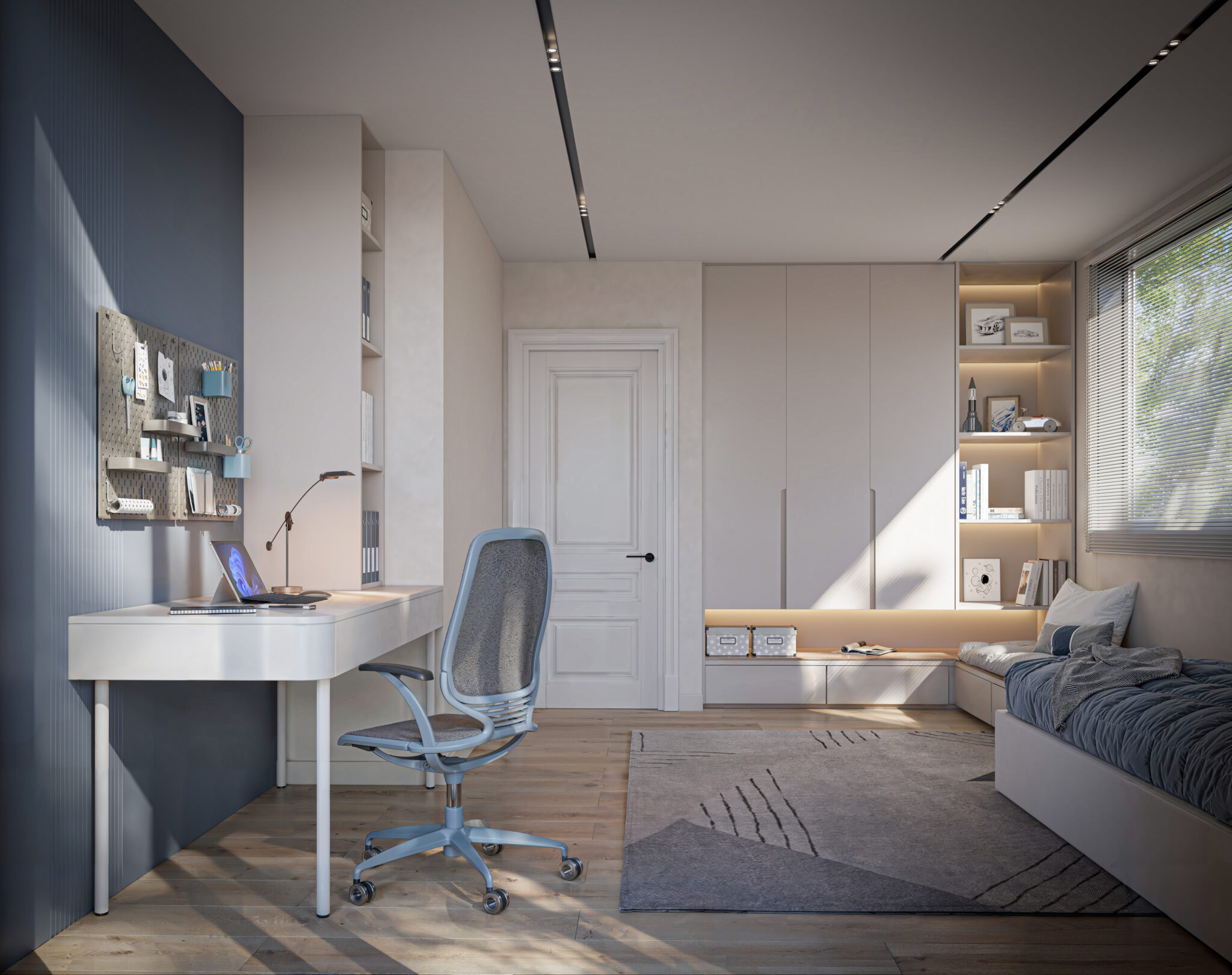 Image 3D réaliste intérieur d’une chambre moderne - Collonges - visualisation architecturale par Archi’Biens