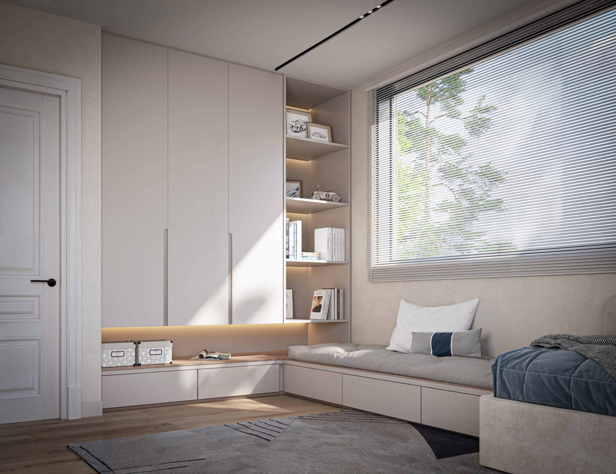 Image 3D réaliste intérieur d’une chambre - visualisation architecturale par Archi’Biens