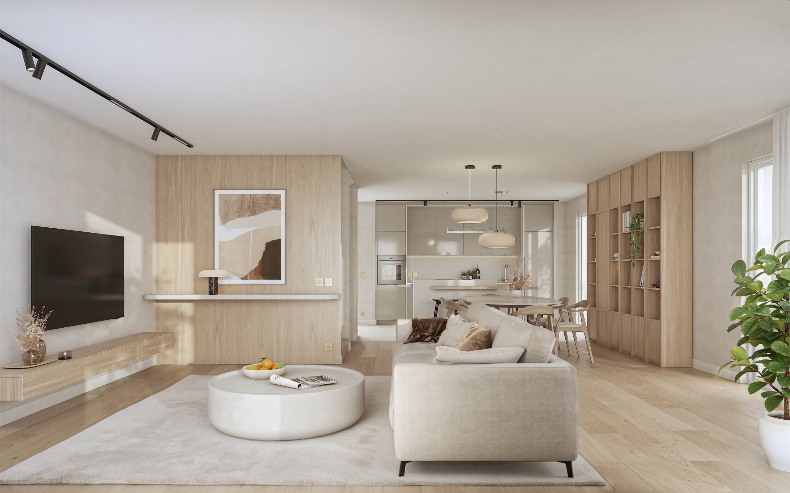 Image 3D réaliste intérieur - Canton de Genève - visualisation architecturale par Archi’Biens