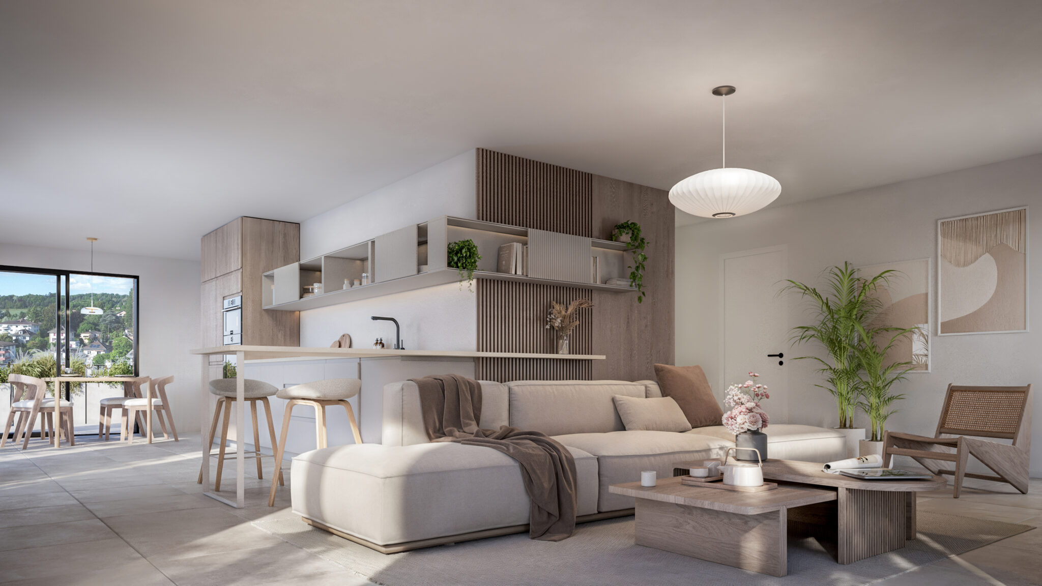 Image 3D réaliste intérieur - Canton de Vaud- visualisation architecturale par Archi’Biens