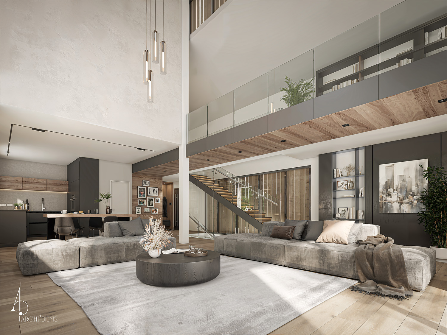 Image 3D réaliste intérieur - Canton de Vaud- visualisation architecturale par Archi’Biens